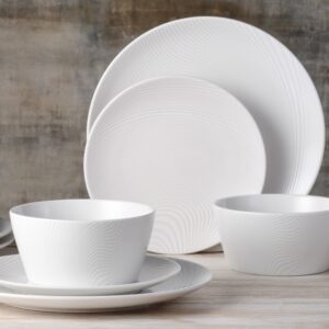 White on White Dune Fine Porcelain13.5cm Bowl Set of 4