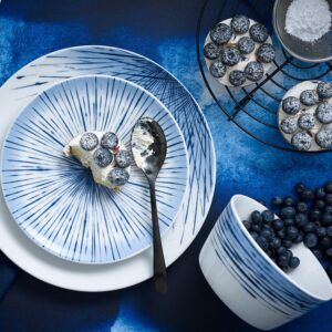 Hanabi Fine Porcelain 24cm Pasta Bowl Set of 4